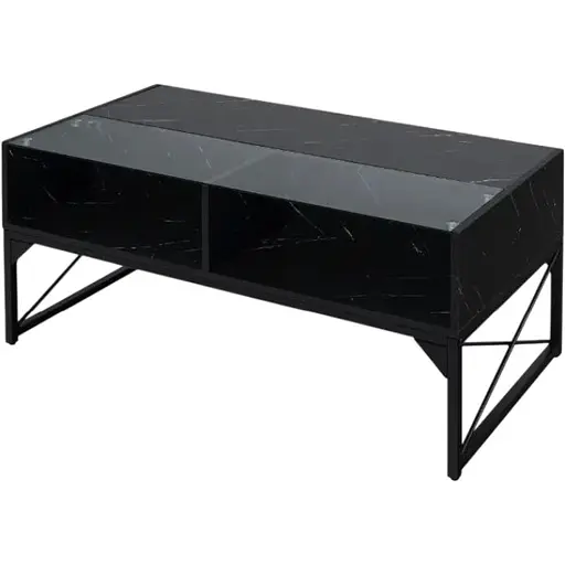 Журнальний стіл Costway Moderne з підсвіткою чорний