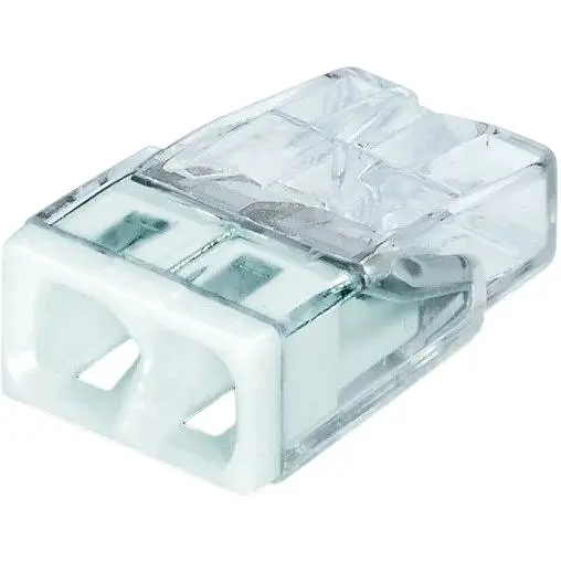 Клемма Brille Wago Compact для распределительных коробок 2X2.5 прозрачная/белая без пасты 2273-202 - фото 2