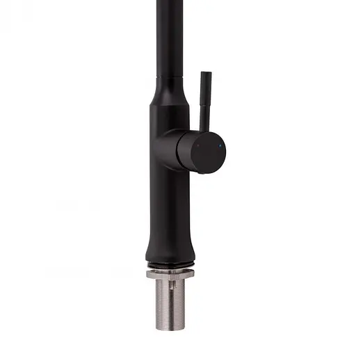 Змішувач для кухні з висувним виливом Qtap Baruska 9137103UB Чорний матовий - фото 4