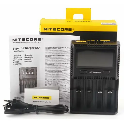 Зарядное устройство Nitecore SC4 для аккумуляторов (Ni-Cd Ni-Mh Li-Ion IMR LiFePO4) 220V-12V - фото 6