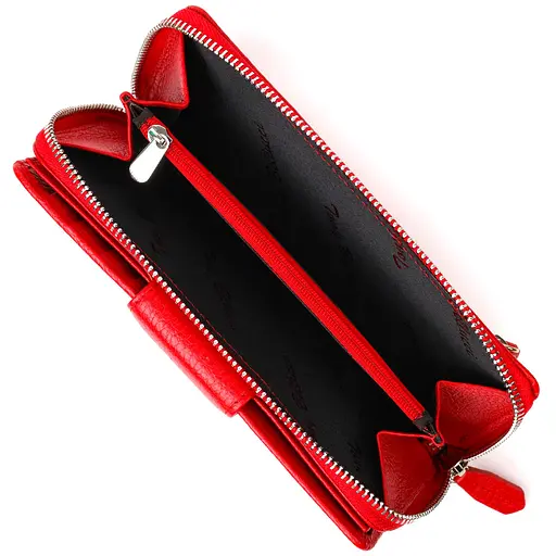 Кожаный женский кошелек Tony Bellucci 9.5х19х2 см acs0026969 - фото 6