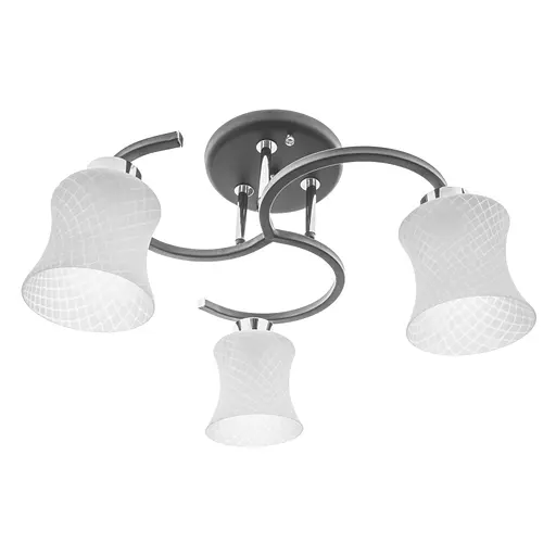 Люстра стельова Brille в спальню E27 60W BK (LK-604C/3)