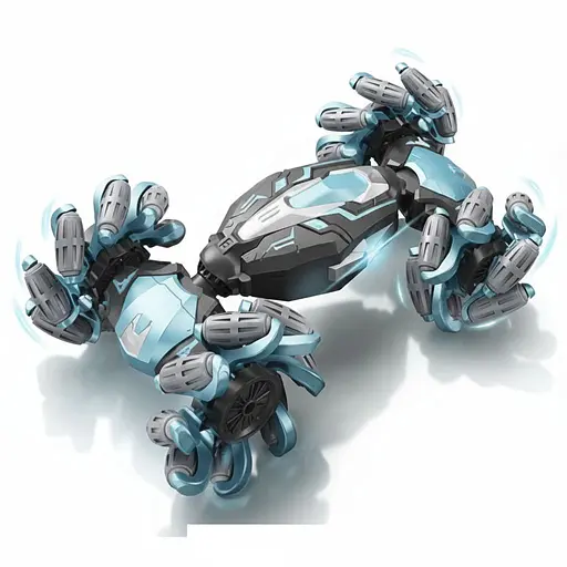 Радиоуправляемая Машина YJ 096-1 A-02, Трансформер 1:16, Колеса раскрывающиеся, Управл. жесты, Ролики, Акум. 3.7V, Синяя