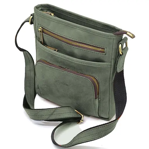 Чоловіча шкіряна сумка через плече TARWA 22х25.5х3.5 см sum0025690 - фото 6