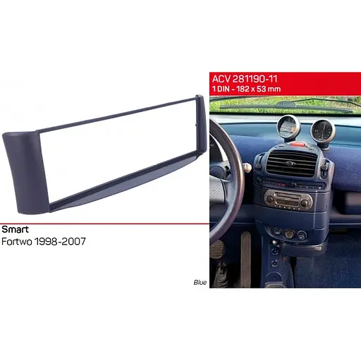 Перехідна рамка ACV Smart ForTwo 281190-11 - фото 6