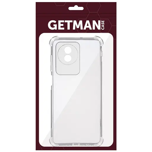 TPU чохол Getman Ease logo посилені кути Full Camera для Vivo Y02 Безбарвний прозорий - фото 6