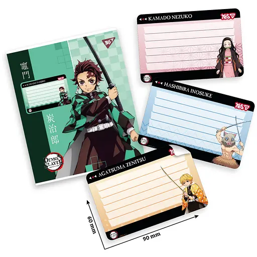 Наліпки на зошити Yes Demon Slayer 8 шт. (955543) - фото 2