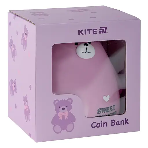 Копилка Kite Pink Bear розовая - фото 3