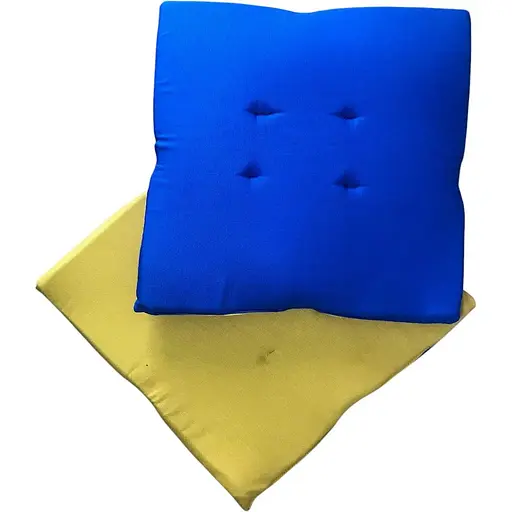 Водоотталкивающая подушка на стул Сине-желтая