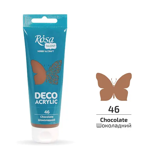 Акрил для декору Шоколадний (46) матовий 75 мл Rosa Talent - фото 1