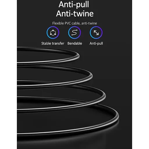 Кабель Usams US-SJ367 U35 3in1 USB-A to USB-C/Lightning/Micro-USB 2A 1m Black (SJ367USB01) [139705] - фото 7