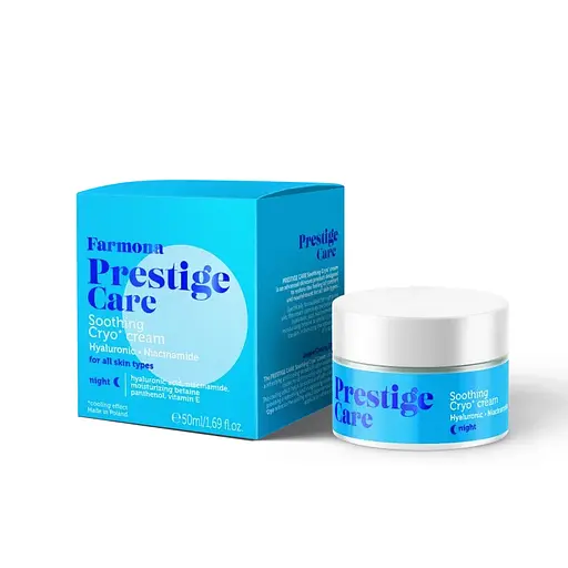 Крио крем разглаживающий ночной Гиалуроновая кислота и Ниацинамид Prestige Care Farmona 50 мл - фото 1