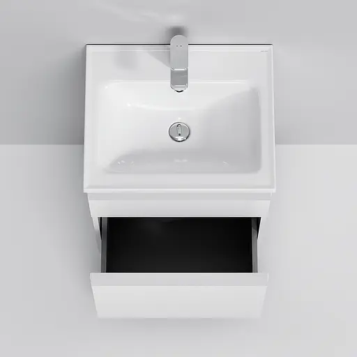 Тумба з умивальником AM.PM X-Joy S підлогова 55 см 2 ящики білий MTA-FSX0552WG-WCC0552WG Білий - фото 3