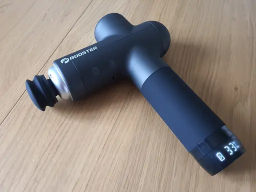 Перкусійний масажний пістолет Booster Lightsaber тригерних точок Massage Gun - фото 9