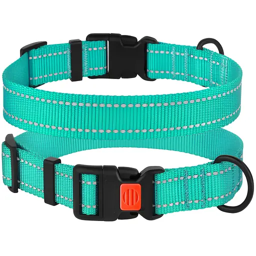 Ошейник для собак Barksi Active светоотражающий пластиковый фастекс 30-40х2 см ментол - фото 3