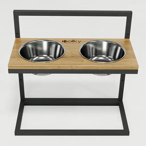 Hollky Flex L — регульовані миски на підставці для великих собак (2 × 1.8 л) - фото 3