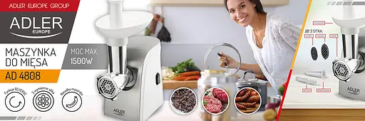 Мясорубка электрическая Adler Ad 4808 мощность 1500вт - фото 7