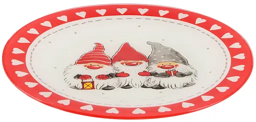 Блюдо VIVA NY GNOMES GIFT кругле скляне 26 см (S30105-2) - фото 2