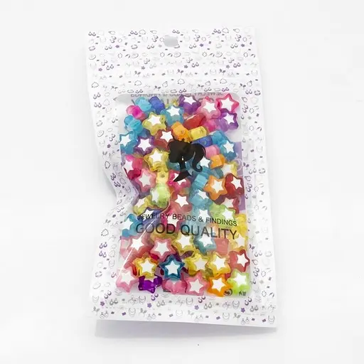 Декоративні намистинки для творчості Зірки Dom Busin УТ100023889 в упаковці 120 шт - фото 3