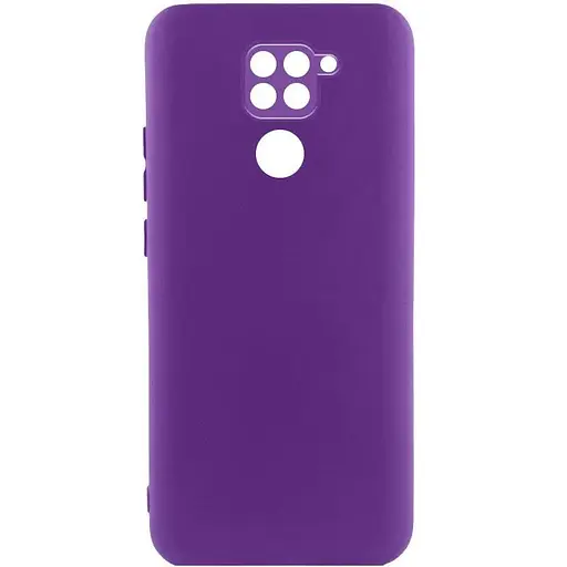 Чехол TPU GETMAN Liquid Silk Full Camera для Xiaomi Redmi Note 9 / Redmi 10X Фиолетовый / Purple