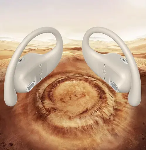 Бездротові кісткові навушники Langsdom TS19 Open Ear з дужкою за вухо і шумозаглушенням Бежевий - фото 7
