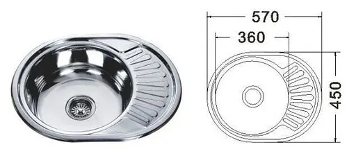 Кухонная мойка Mira MR 5745 Polish - фото 3