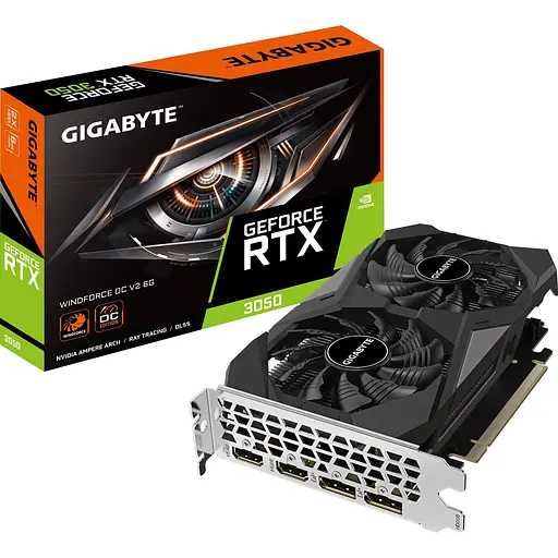 Видеокарта Gigabyte RTX 3050 6Gb WINDFORCE OC V2 (GV-N3050WF2OCV2-6GD) (GDDR6, 96 bit, PCI-E v4.0 x8) - фото 7