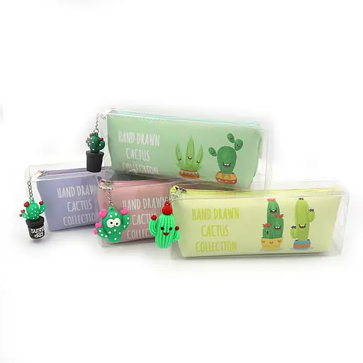 Пенал силіконовий із підвіскою Кактус, PVC, 21156Y-P (В асортименті) - фото 3