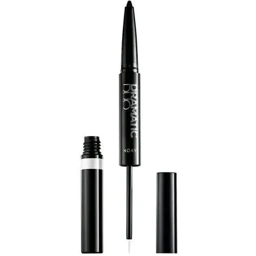 Олівець та підводка для очей Avon 2-в-1 Чорний 1.8 мл - фото 1