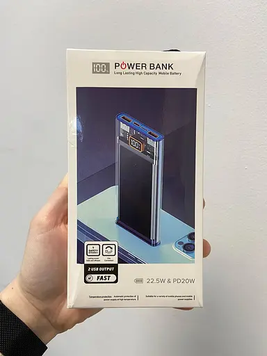 Зовнішній акумулятор Cyberpunk PD200A 20000mAh 22.5W power bank прозорий корпус - фото 4