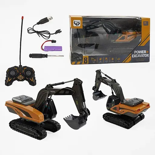Машина на радіокеруванні Екскаватор GC009 Різнокольоровий - фото 1