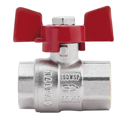 Кран кульовий Thermo Alliance Standart 3/4" ВВ прямий, PN40, метелик SD602NW20PN40 - фото 2