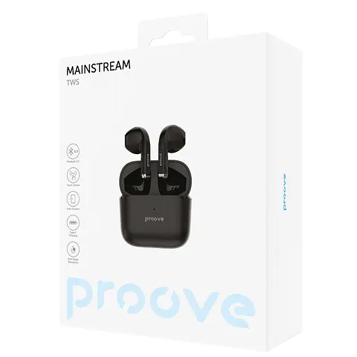 Бездротові навушники Earphones Proove Mainstream, IPX4, ENC, BT5.3, 40mAh, 400mAh, 4h, TWS black UA UCRF - фото 6