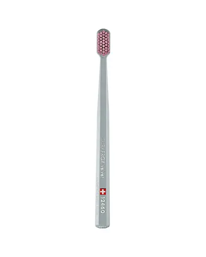 Зубна щітка Curaprox Velvet 12460 сіра з рожевим - фото 2