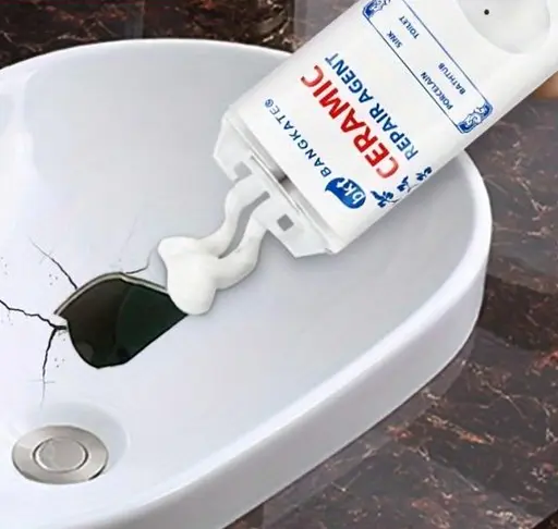 Клей для ремонта раковин, ванн и плитки от керамических трещин, отверстий, царапин, 50 мл, 1 шт - фото 2