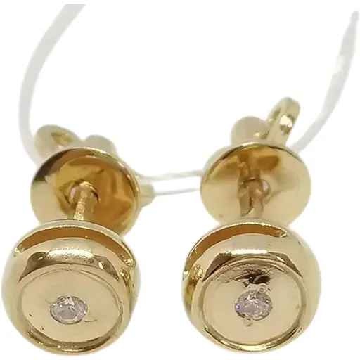 Золотые серьги-пуссеты Империя золота с фианитами. СП132И