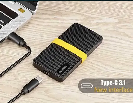 Зовнішній накопичувач SSD USB Type-C Kodak X200 512Gb чорний - фото 4