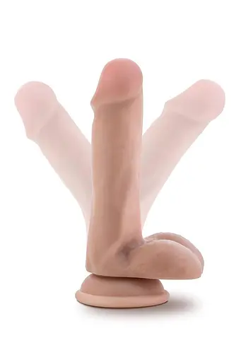 Фалоімітатор Dr. Skin+ Posable Shaft 6 Inch 15.2 см тілесний - фото 4