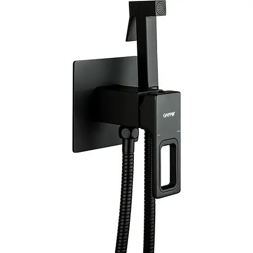 Вбудований гігієнічний душ чорний Gappo 1/8, Чорний матовий G7217-6 - фото 2