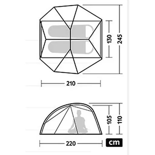 Намет Naturehike Star River UL CNK2450WS022 двомісний ультралегкий сірий - фото 2
