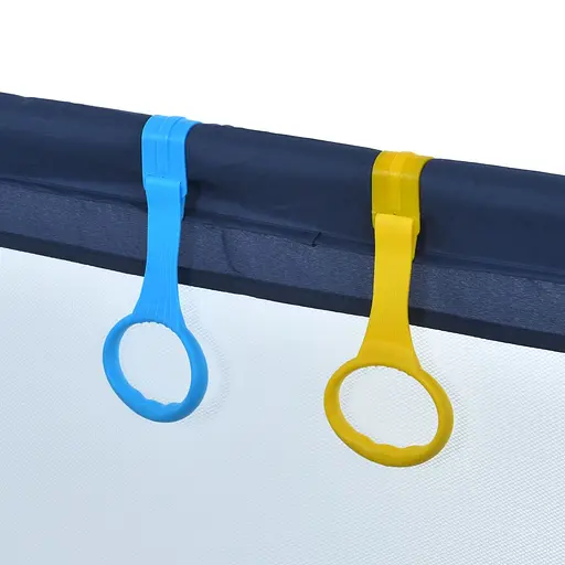 Детский манеж Bambi MR 1339-BL, Oxford 150D, ширина с ножками: 132 см, две ручки для поддержки малыша, синий - фото 4