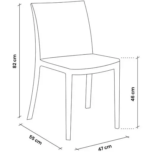Стул садовый пластиковый Bica Matrix графит - фото 4