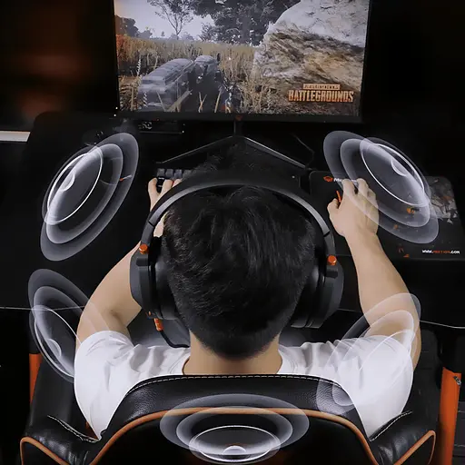 Игровые наушники USB с микрофоном HiFi MEETION HP012 черные - фото 4