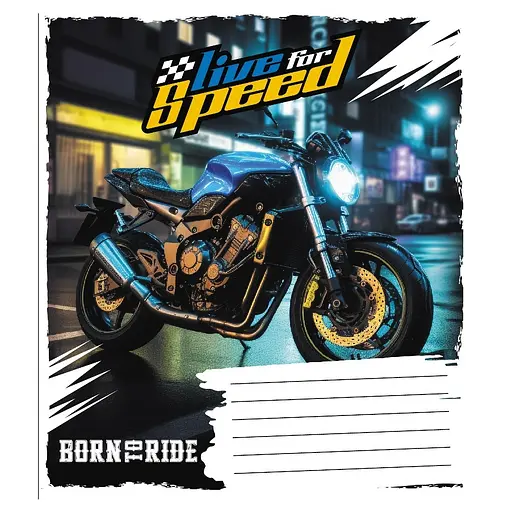 Зошит учнівський "Життя на швидкості" Leader 024-550283K-2 в клітинку, 24 аркуші - фото 1