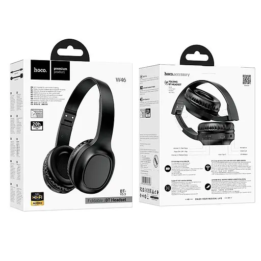 Навушники Hoco Charm BT headset W46 BT5.3/AUX, 20h, Type-C - фото 3