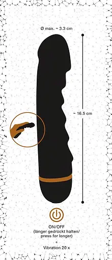 Вібратор You2Toys Bendy Ripple 16.5 см чорний - фото 6
