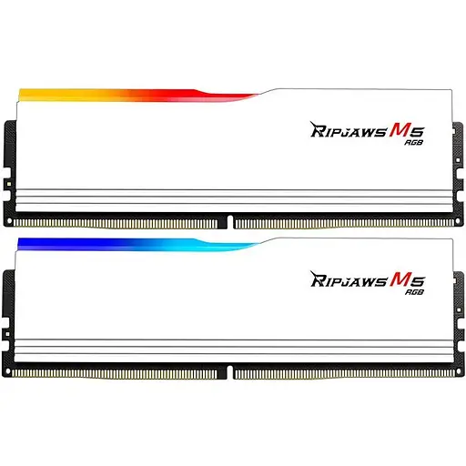 Модуль памяти DDR5 G.Skill Ripjaws M5 RGB 2x32GB 6000MHz White (F5-6000J3040G32GX2-RM5RW) [148632]