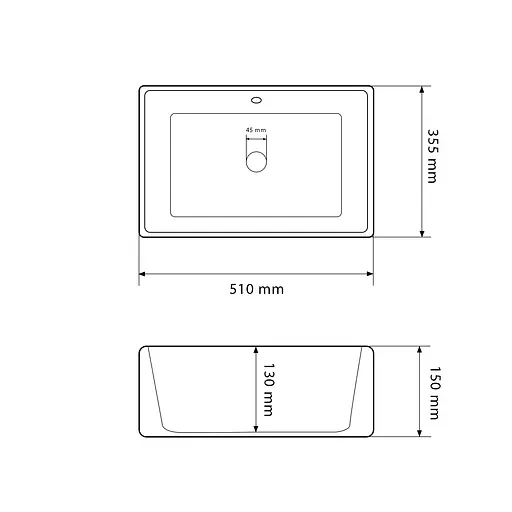 Умивальник VBI Castello white накладний VBI-012901, Білий - фото 2