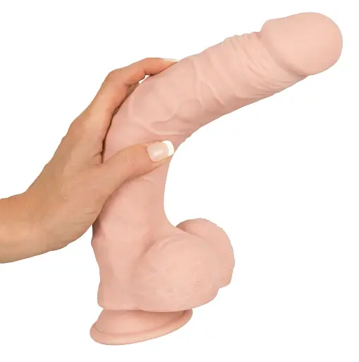 Фалоімітатор Nature Skin Large Bendable 29.5 см тілесний - фото 7