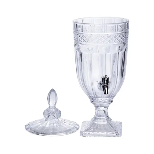 Лимонадниця з краном скляна 3 л диспенсер для напоїв лимонадник із краном Yiwu HP-19-293 - фото 3